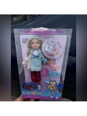 Bratz Slumber Party Doll in Light Blue Robe & Red Pajamas